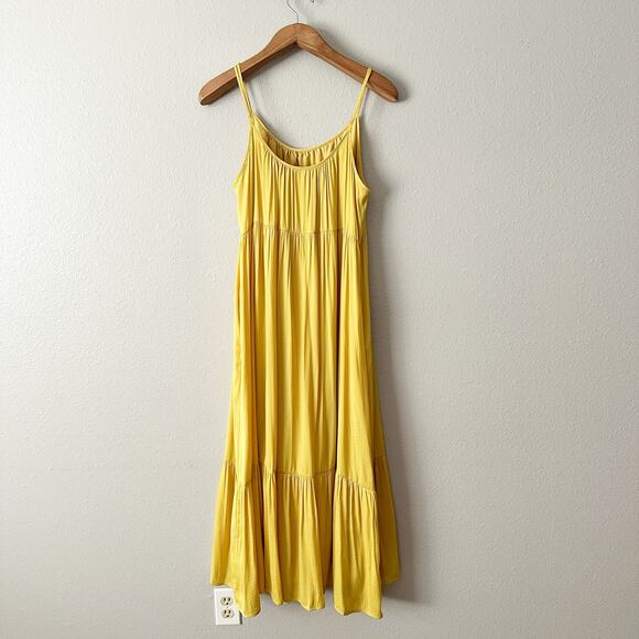 Saltwater Luxe Celine Dotted Citrus Midi Tank Dress Women's Size Medium - Picture 7 of 14